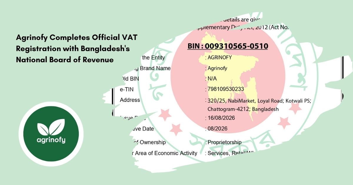 Agrinofy Completes Official VAT Registration